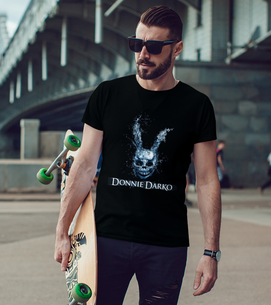 Donnie Darko Water-Style Skull Rabbit Montage T-Shirt