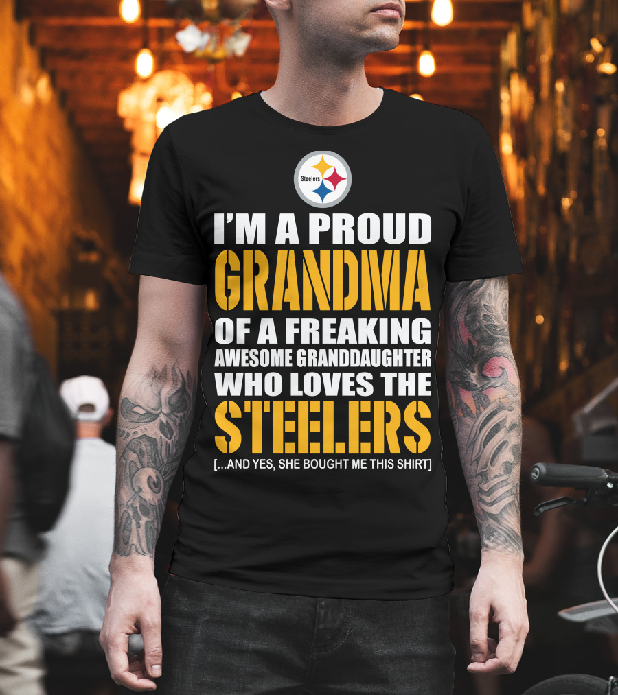 Proud Grandma of Awesome Granddaughter Who Loves the Steelers T-Shirt