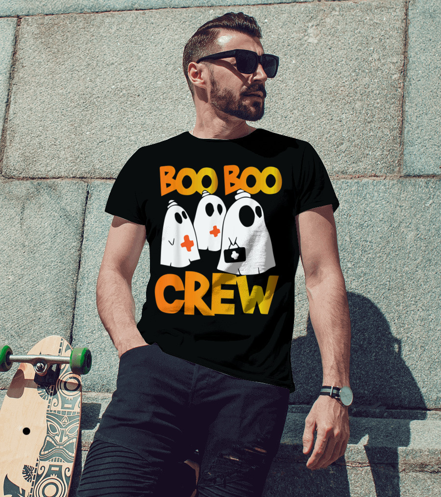 Boo Boo Crew Nurse Ghost Halloween T-Shirt