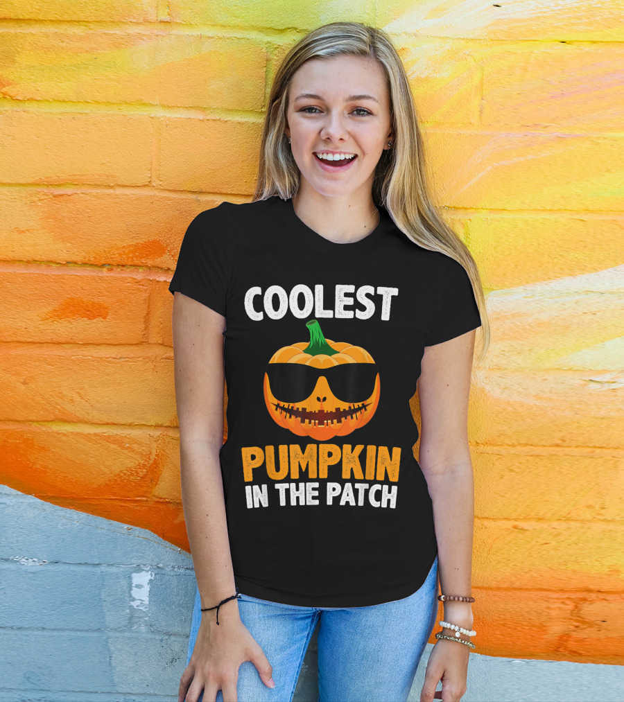 Coolest Pumpkin In The Patch With Sunglasses T-Shirt