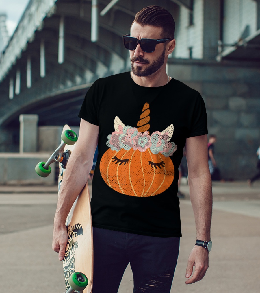 Halloween Cute Pumpkin Unicorn Costume Best T-Shirt