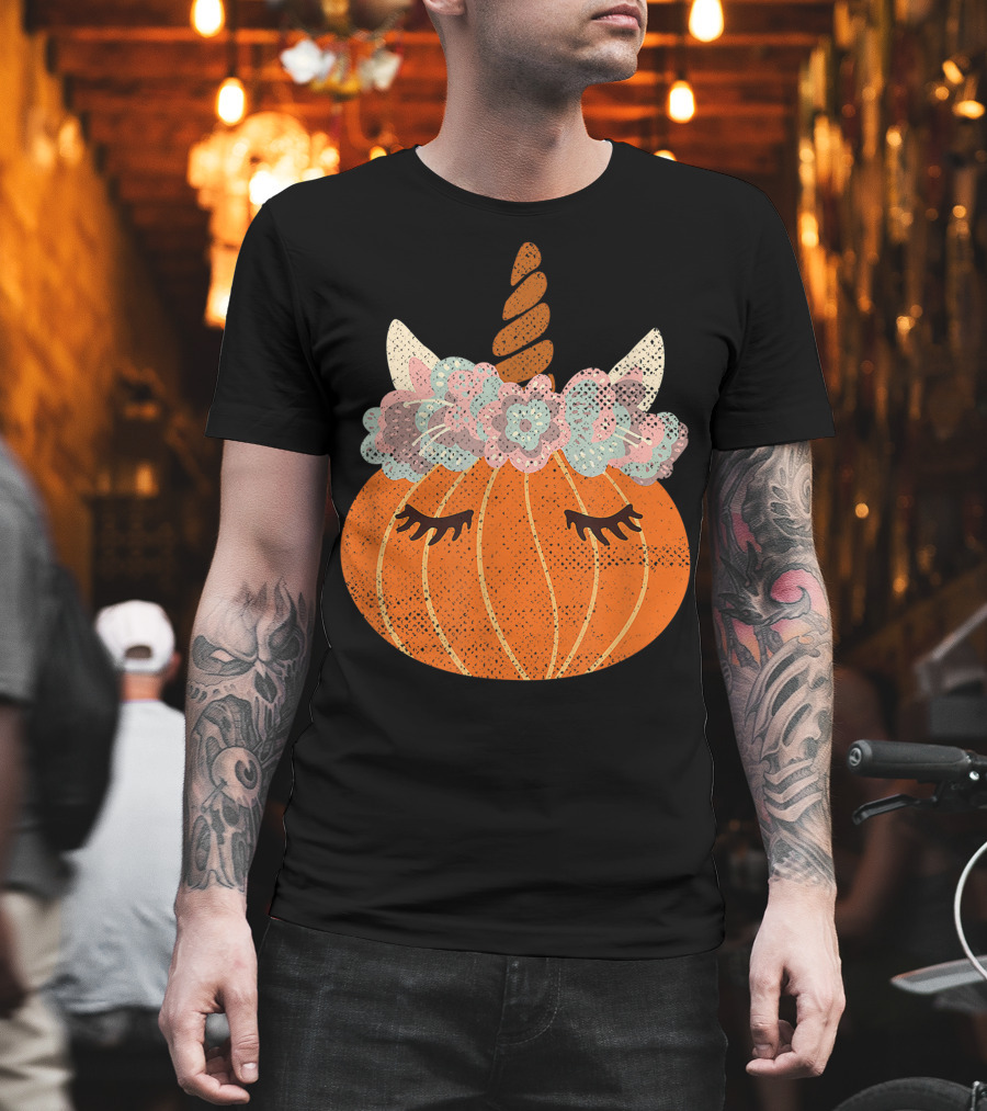 Halloween Cute Pumpkin Unicorn Costume Best T-Shirt