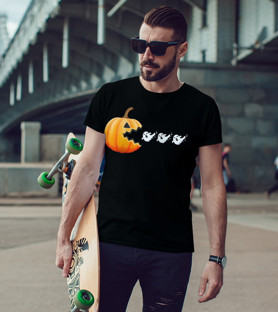Funny Pumpkin Eating Ghosts Halloween Best T-Shirt