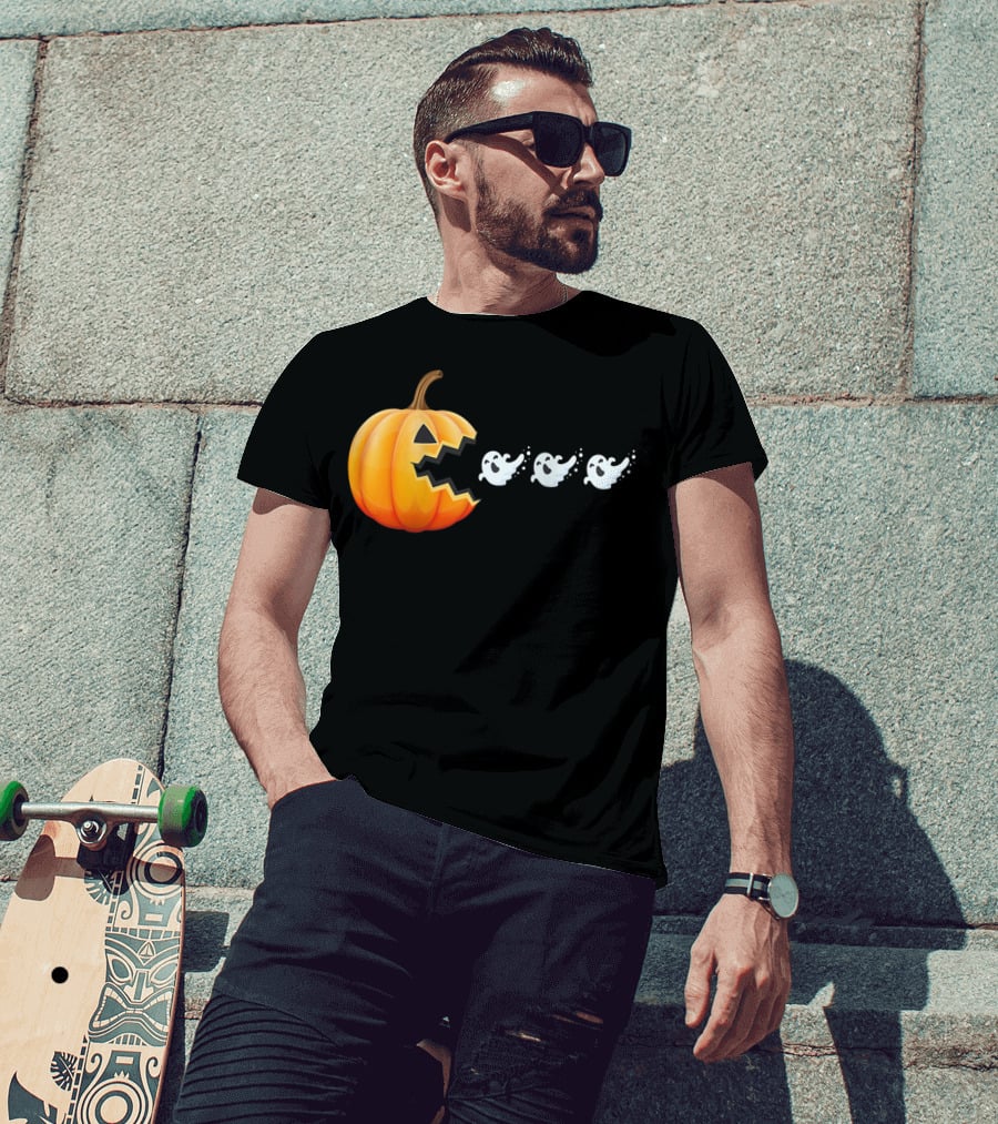 Funny Pumpkin Eating Ghosts Halloween Best T-Shirt