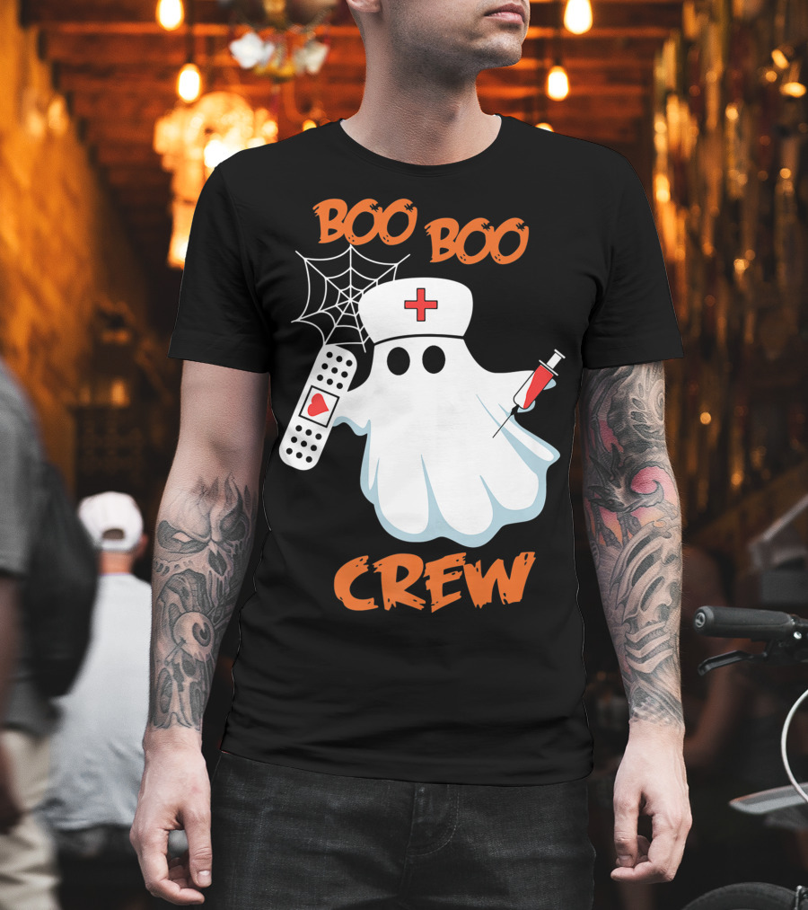 Boo Boo Crew Funny Halloween Nurse RN Medical EMS Staff T-Shirt