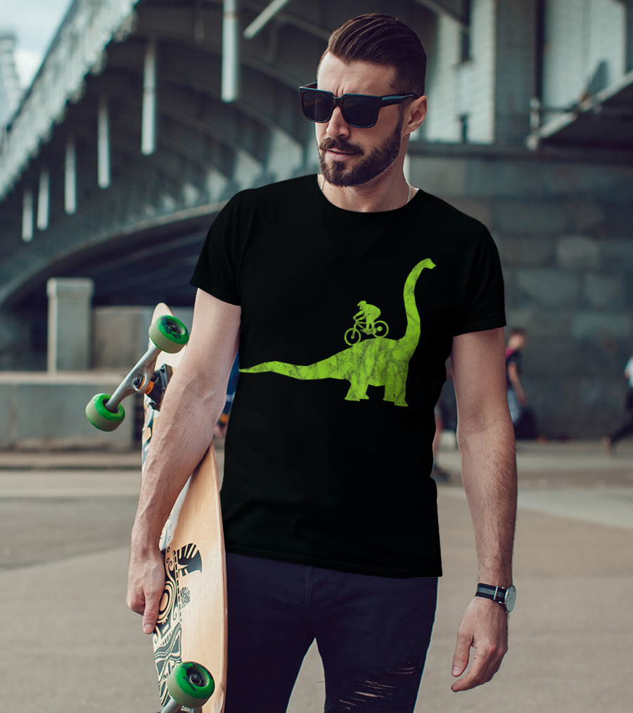 Mountain Bike MTB Dinosaur Funny Cycling Bicycle Rider Adventure T-Shirt