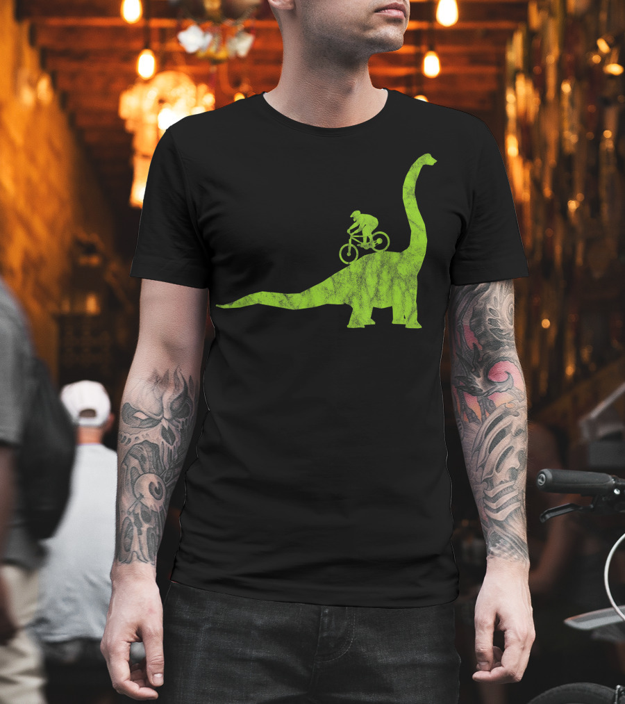 Mountain Bike MTB Dinosaur Funny Cycling Bicycle Rider Adventure T-Shirt