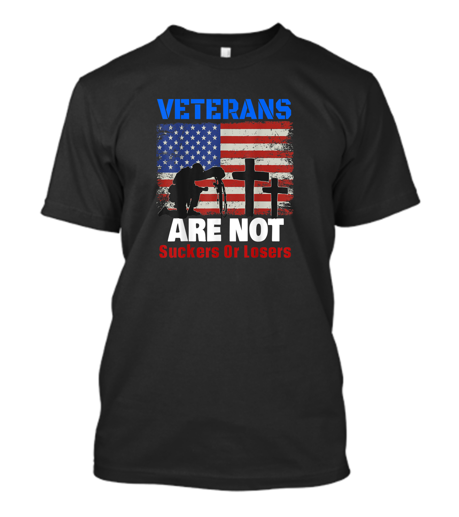 Veterans Are Not Suckers Or Losers Trump Vote Out American Flag Military T-Shirt