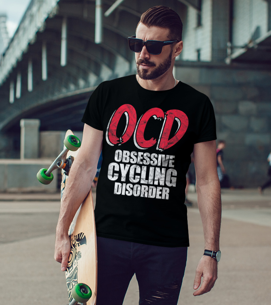 OCD Obsessive Cycling Disorder Funny Bike Cycling Biking Basic T-Shirt
