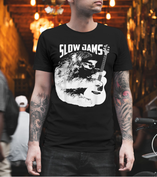 Slow Jams Sloth Playing Guitar Grooves T-Shirt Slow Jams Sloth Playing Guitar Grooves T-Shirt