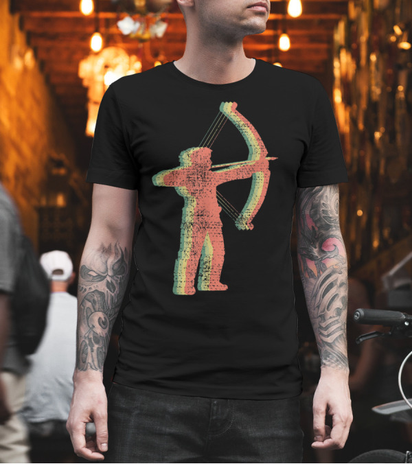Bow Hunt Hunting Hun Archer Silhouette Retro T-Shirt Bow Hunt Hunting Hun Archer Silhouette Retro T-Shirt