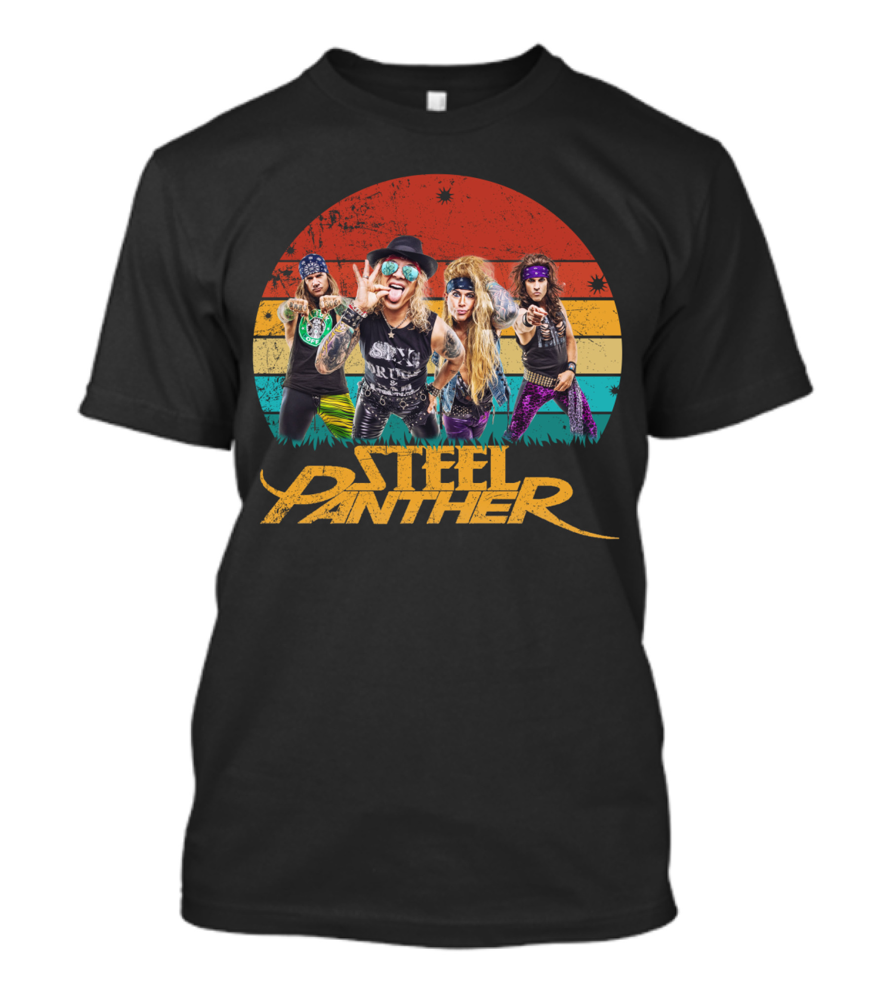 Steel Panther Retro Vintage Band Members 80s Rock T-Shirt