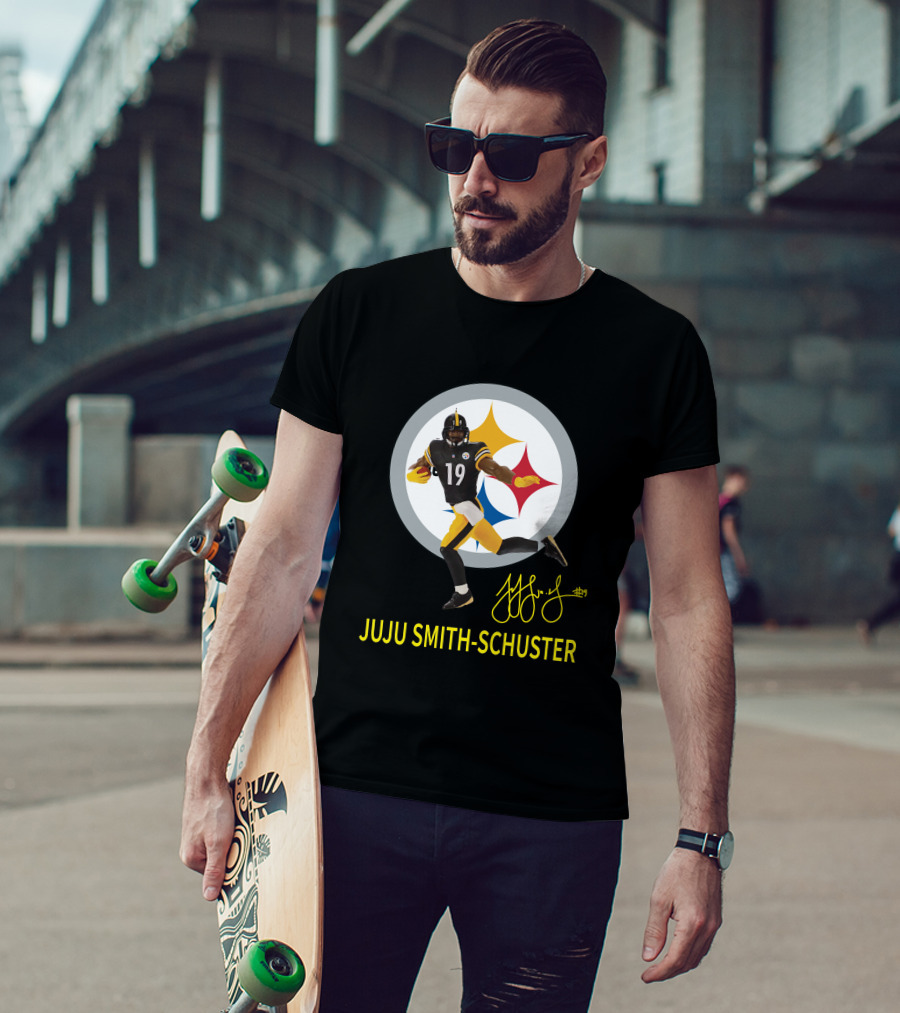 Juju Smith-Schuster 19 Pittsburgh Steelers Football Player Signature T-Shirt