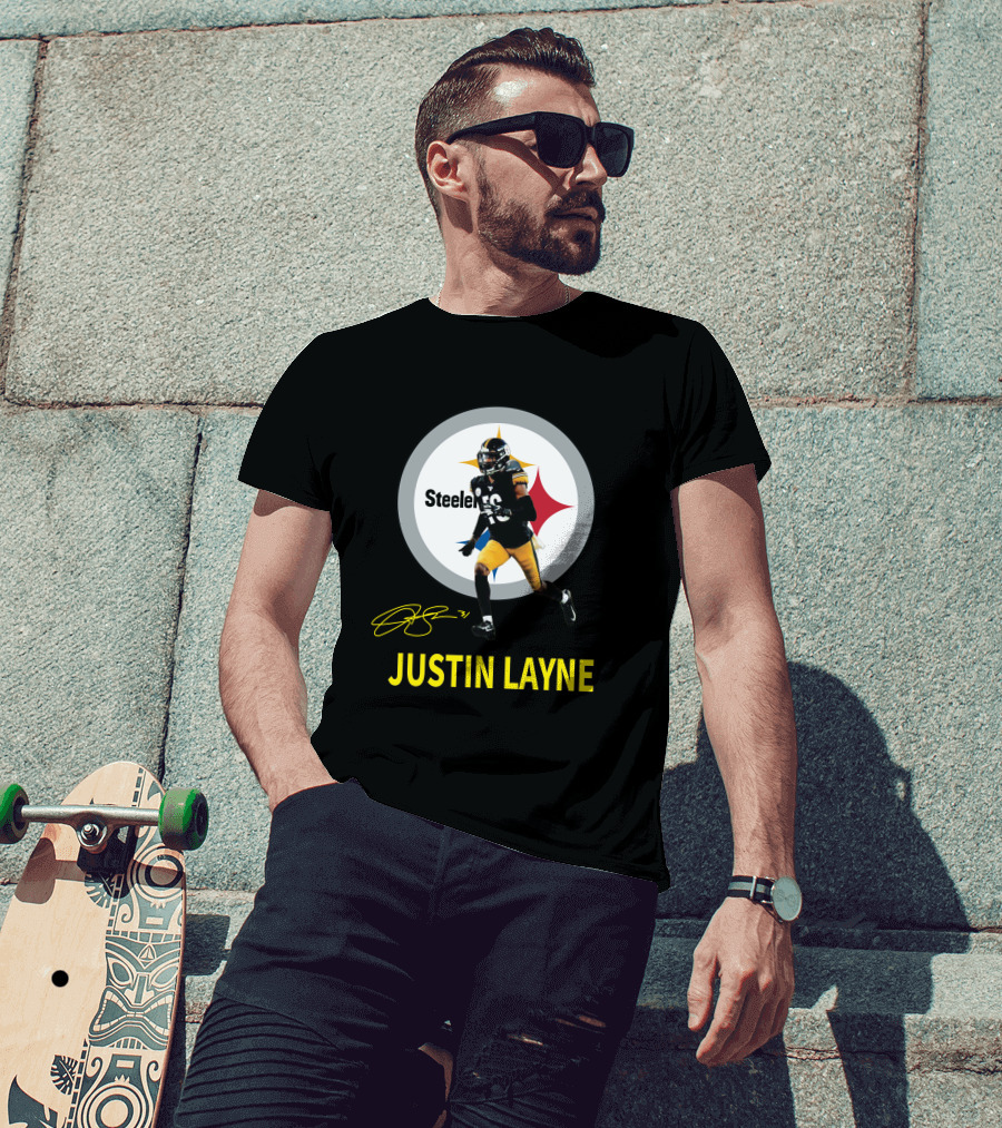 Steelers Justin Layne 31 Player Signature T-Shirt