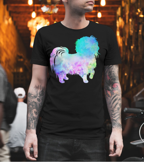Fractals Rainbows Nerd Dog Colorful Psychedelic Pomeranian T-Shirt Fractals Rainbows Nerd Dog Colorful Psychedelic Pomeranian T-Shirt