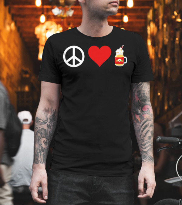 Peace Love Eggnog T-Shirt Peace Love Eggnog T-Shirt