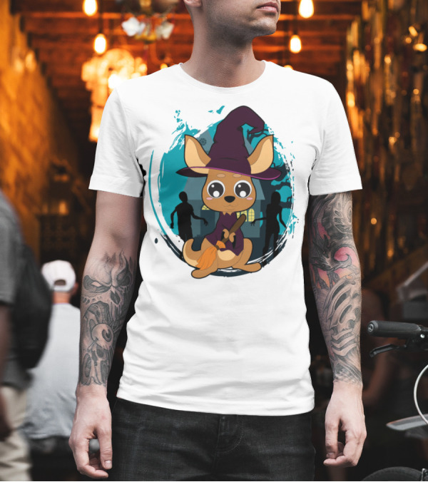 Kangaroo Witch Halloween Animals Spooky Night T-Shirt Kangaroo Witch Halloween Animals Spooky Night T-Shirt