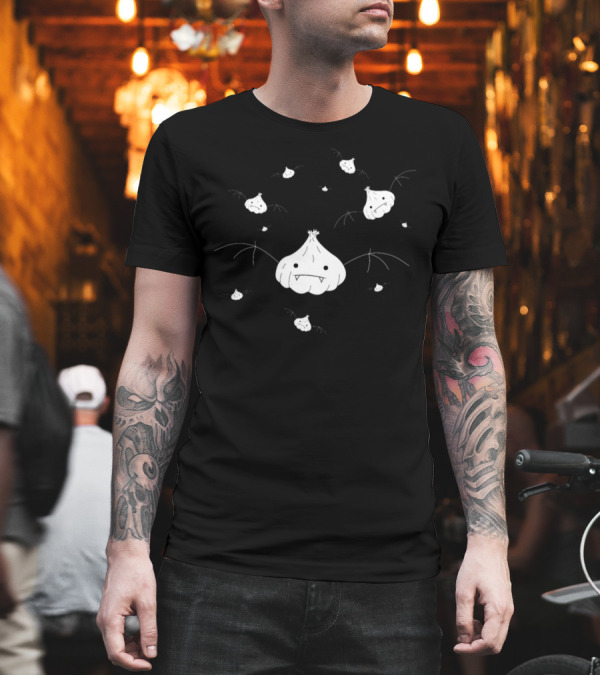Monster Garlic Vampire Bats Flying in the Night T-Shirt Monster Garlic Vampire Bats Flying in the Night T-Shirt