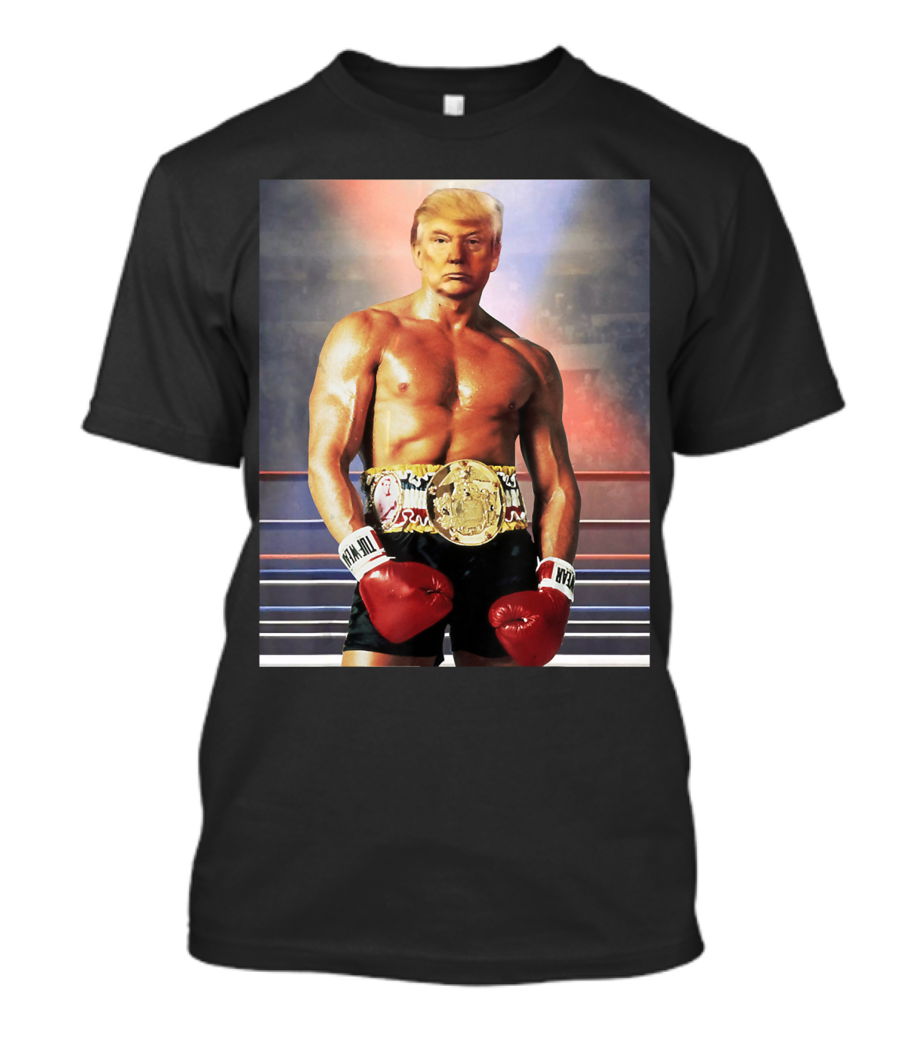 Donald Trump Boxing Champion Spoof Joke Prank T-Shirt