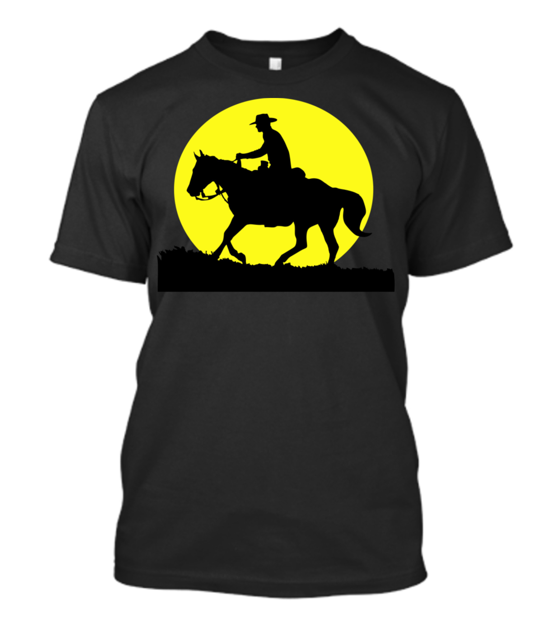 Cowboy Riding At Sunset With Horse T-Shirt