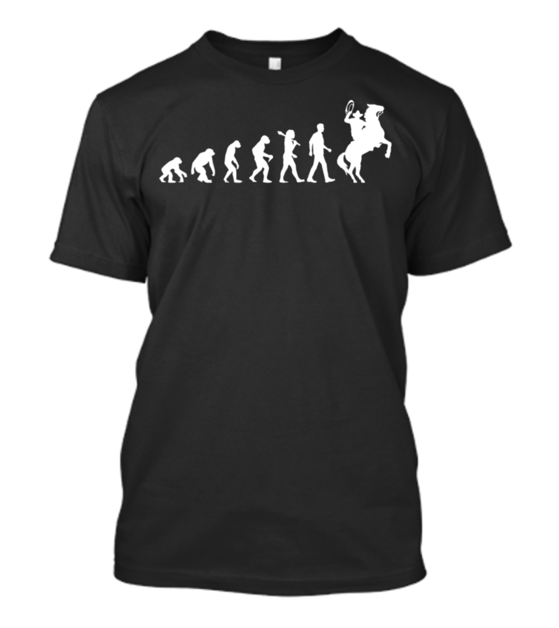 Cowboy Evolution Evolution Of Cowboy Riding Horse T-Shirt