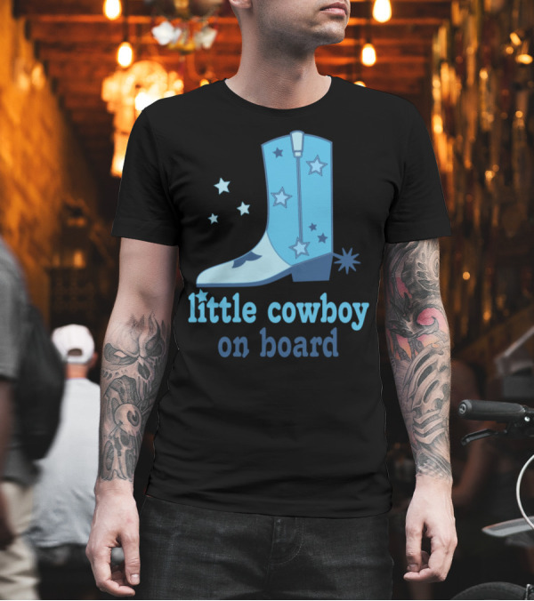 Little Cowboy On Board Star Boot Maternity T-Shirt Little Cowboy On Board Star Boot Maternity T-Shirt
