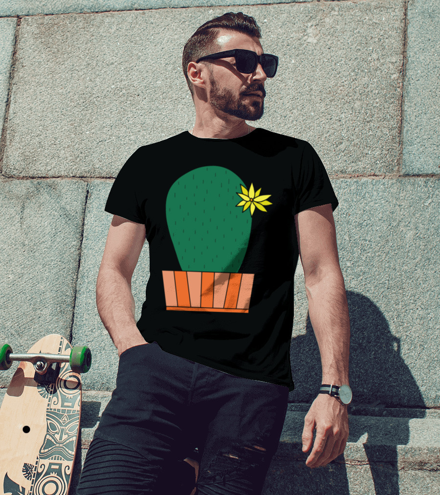 First Place Cactus With Yellow Flower T-Shirt