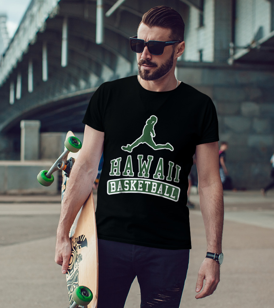 Hawaii Basketball Leaping T-Shirt