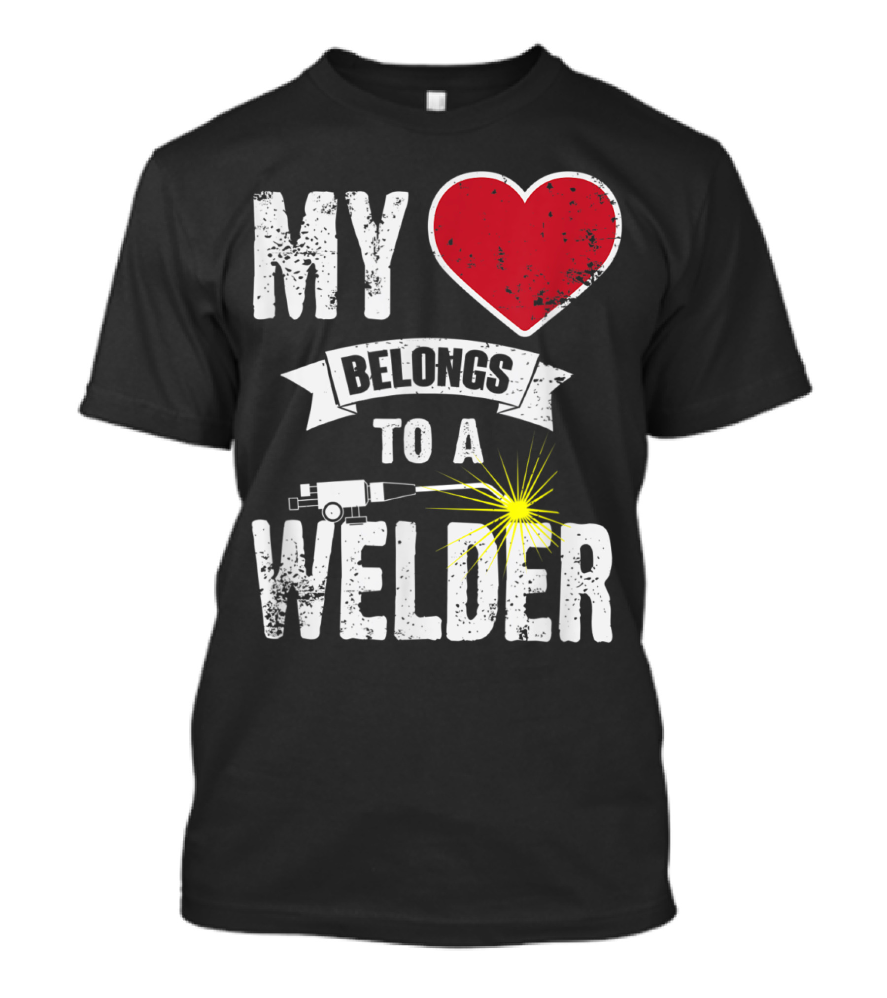 My Heart Belongs To A Welder Craftsman Repairm T-Shirt