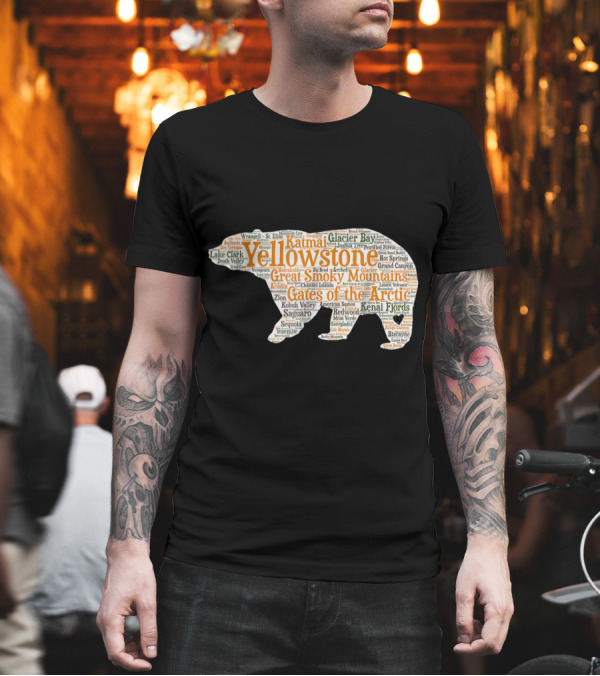National Parks All 59 Natio Yellowstone Great Smoky Mountains Glacier Bay Gates of the Arctic Kenai Fjords Bear T-Shirt National Parks All 59 Natio Yellowstone Great Smoky Mountains Glacier Bay Gates of the Arctic Kenai Fjords Bear T-Shirt