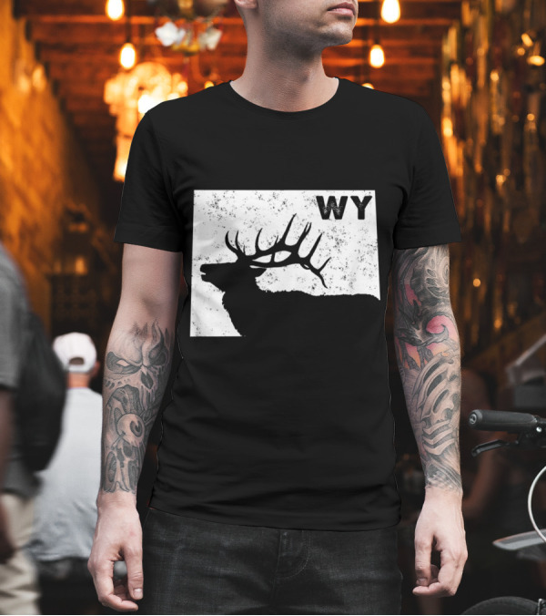 WY Wyoming Elk Hunting Bull Elk T-Shirt WY Wyoming Elk Hunting Bull Elk T-Shirt