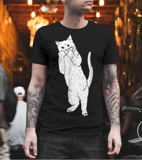 Blues Harp Cat Playing Harmonica Cool Cats Music T-Shirt Blues Harp Cat Playing Harmonica Cool Cats Music T-Shirt