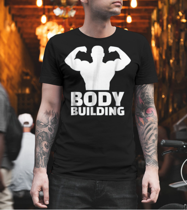 Bodybuilding Flexing Silhouette with Muscular Physique T-Shirt Bodybuilding Flexing Silhouette with Muscular Physique T-Shirt
