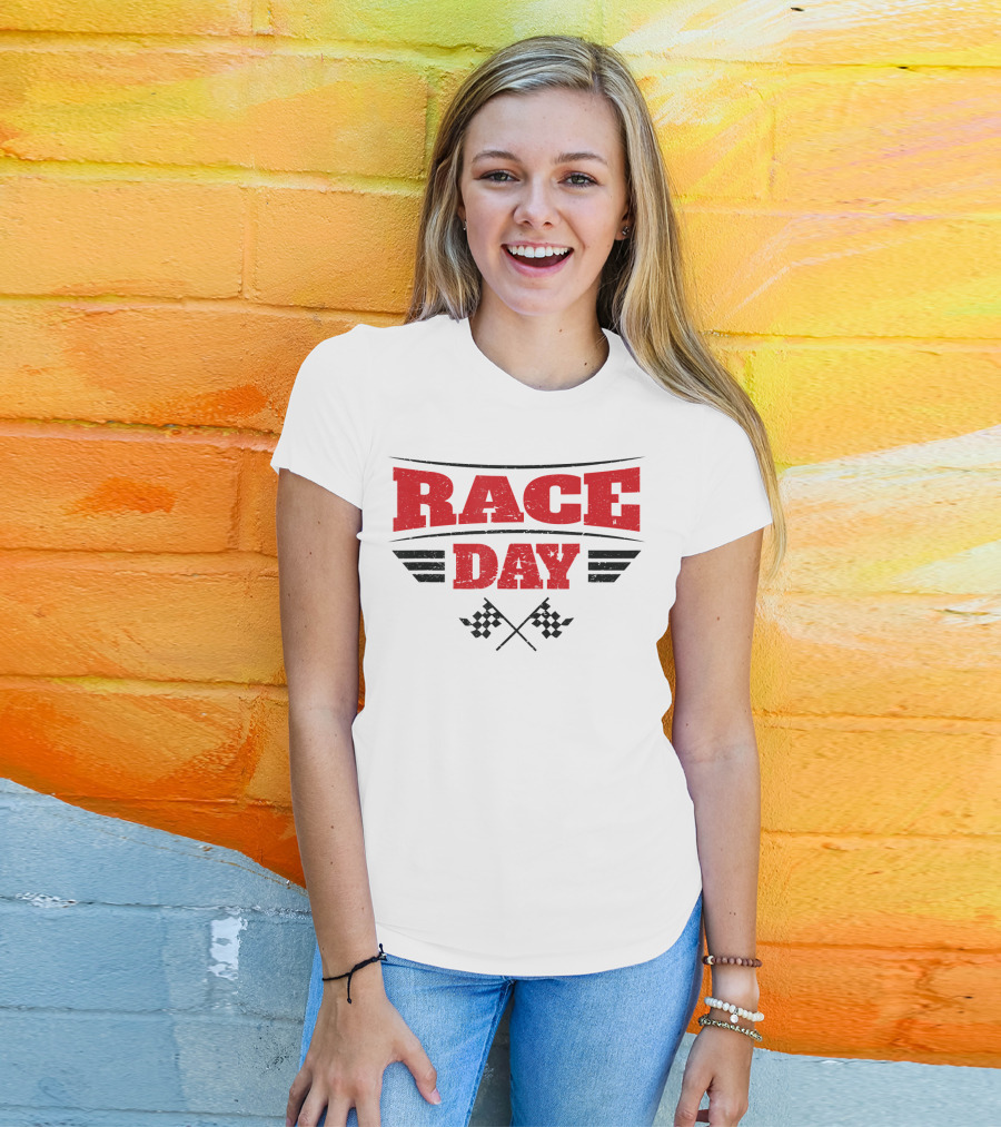 Race Day Checkered Flags Racing Enthusiast T-Shirt