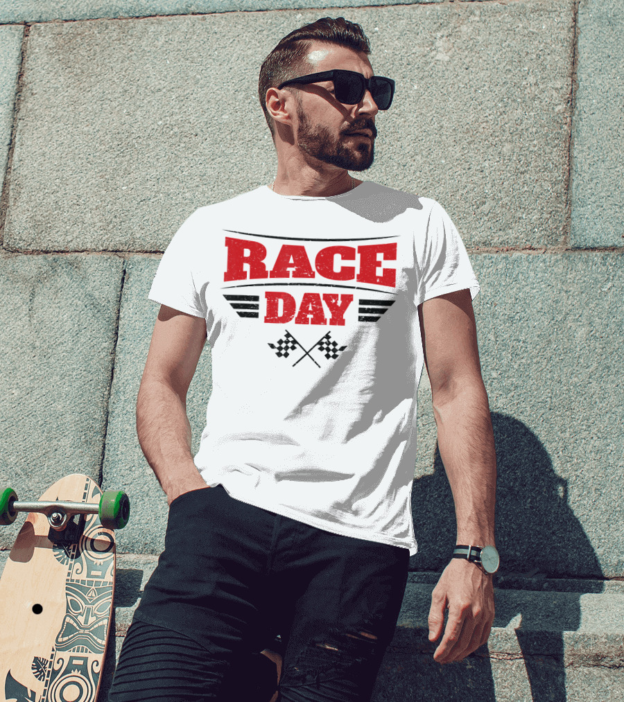 Race Day Checkered Flags Racing Enthusiast T-Shirt