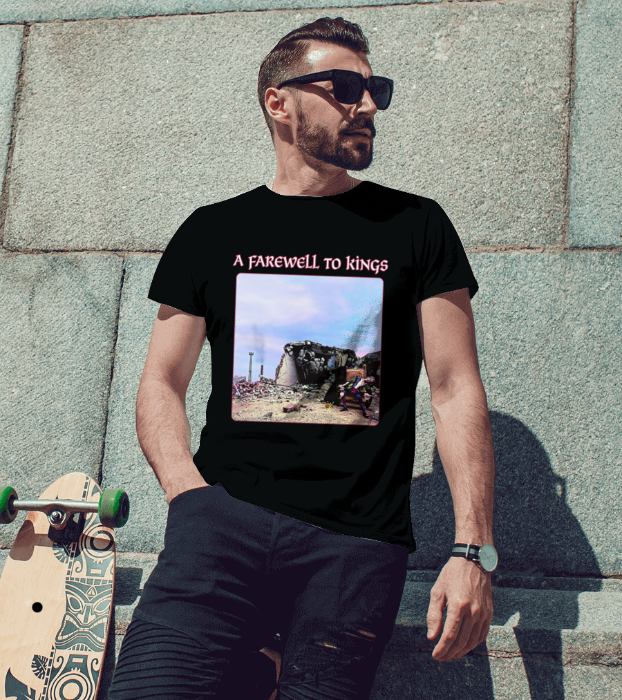 Rush A Farewell To Kings Album Cover With Ruins And Seated Figure T-Shirt
