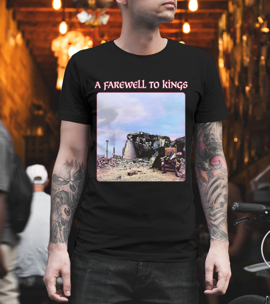 Rush A Farewell To Kings Album Cover With Ruins And Seated Figure T-Shirt