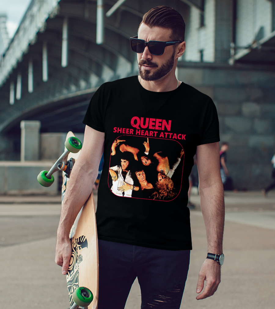 Queen Sheer Heart Attack Album Cover Quartet T-Shirt