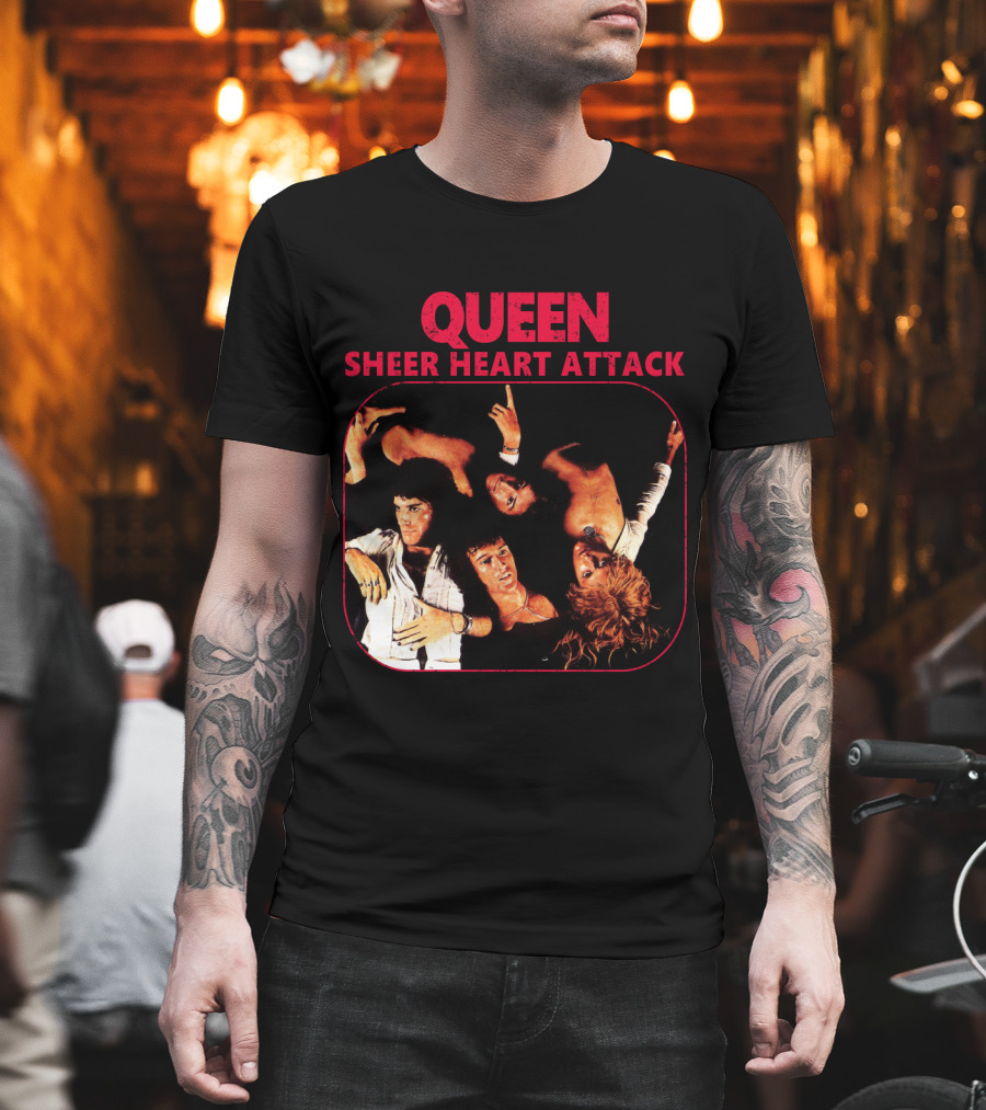 Queen Sheer Heart Attack Album Cover Quartet T-Shirt