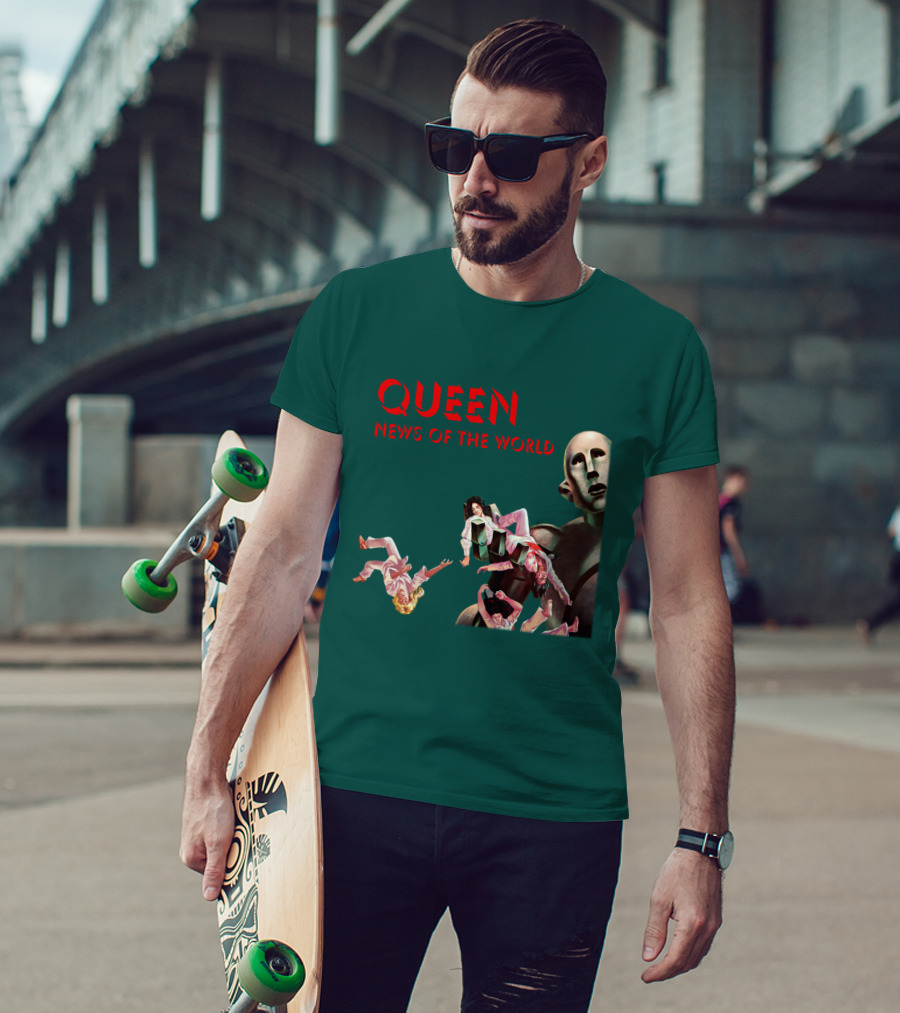 Queen News Of The World Album Cover Robot Artwork T-Shirt