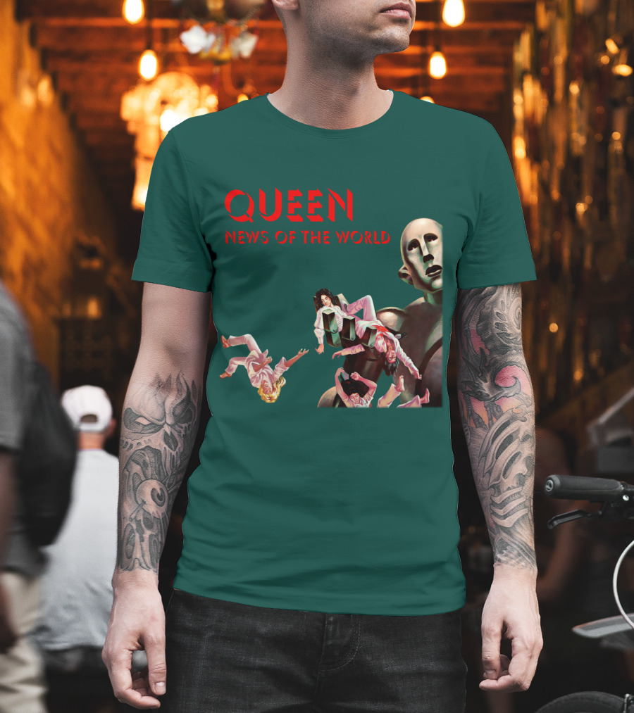 Queen News Of The World Album Cover Robot Artwork T-Shirt