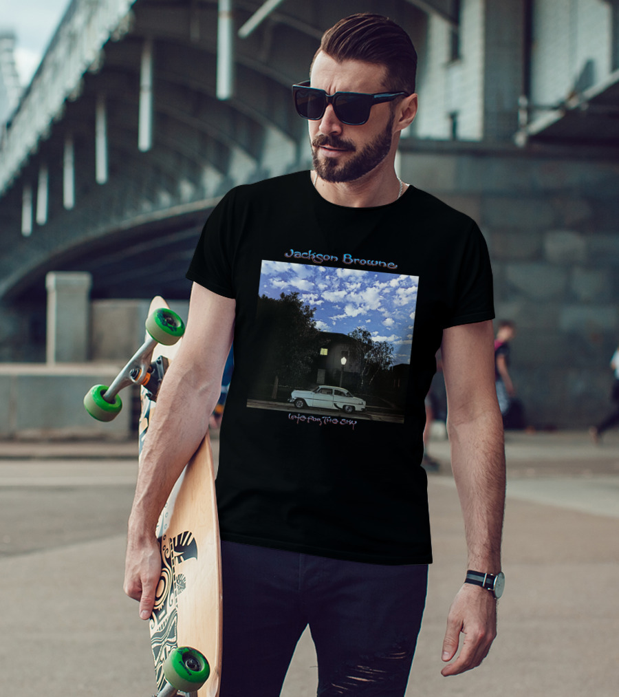 Jackson Browne Late For The Sky Vintage Car Night Scene T-Shirt