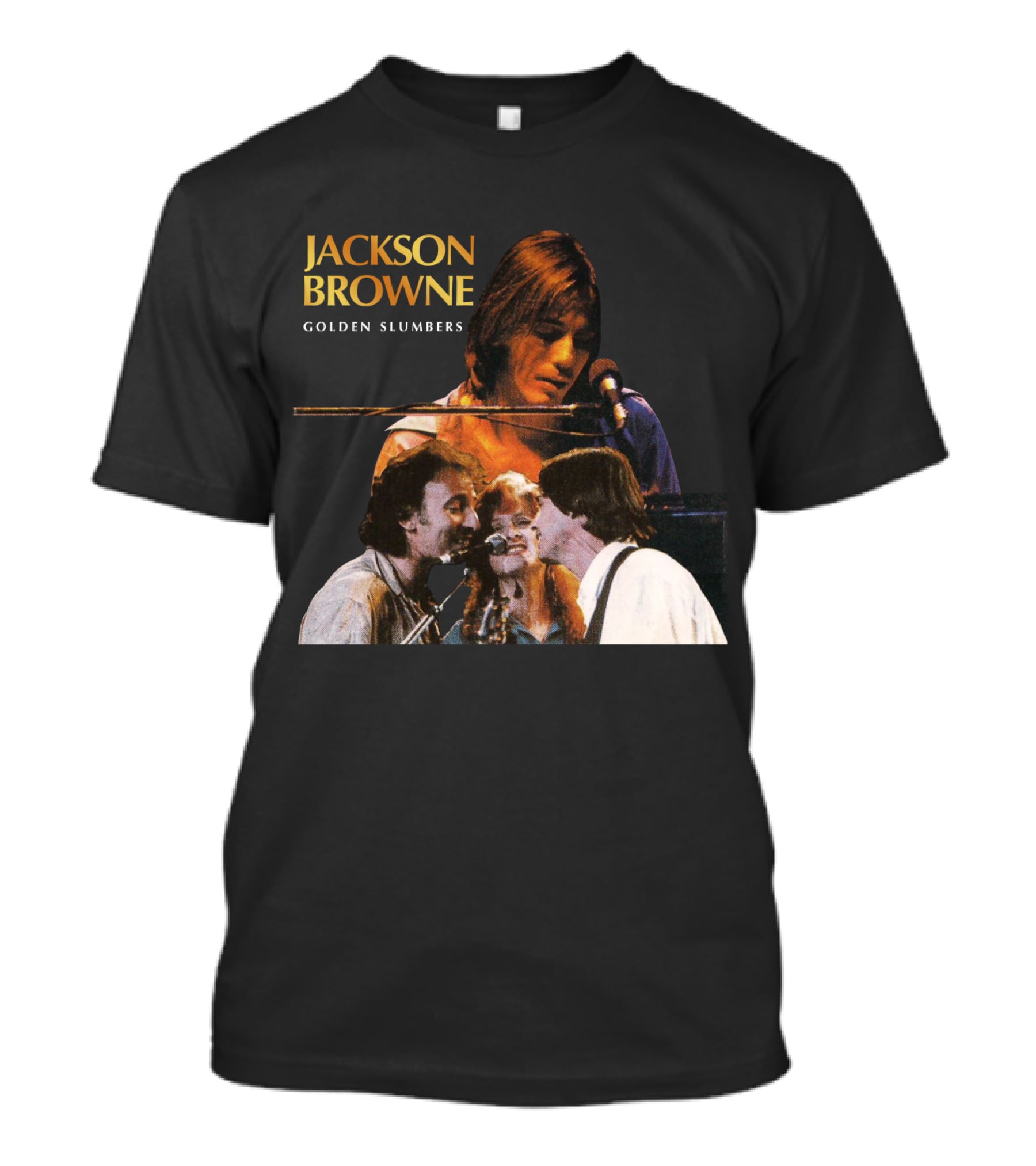 Jackson Browne Golden Slumbers Live Performance Collage T-Shirt