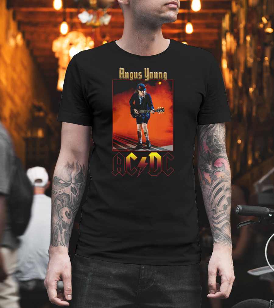 Angus Young Acdc Electric Performance T-Shirt