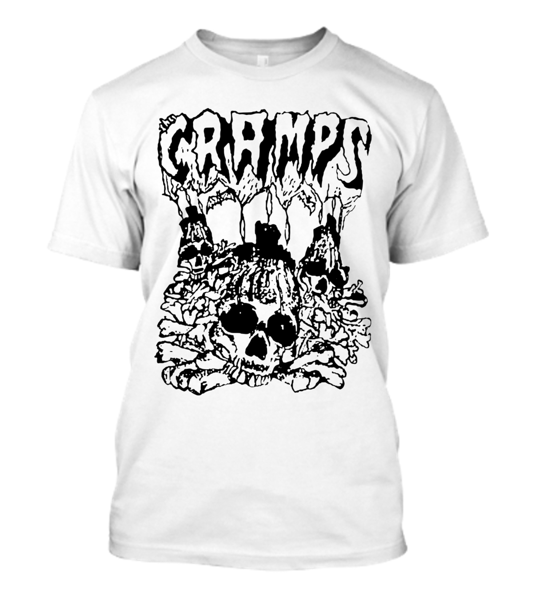 Cramps Off The Bone Skulls And Bones Graphic Tcr T-Shirt