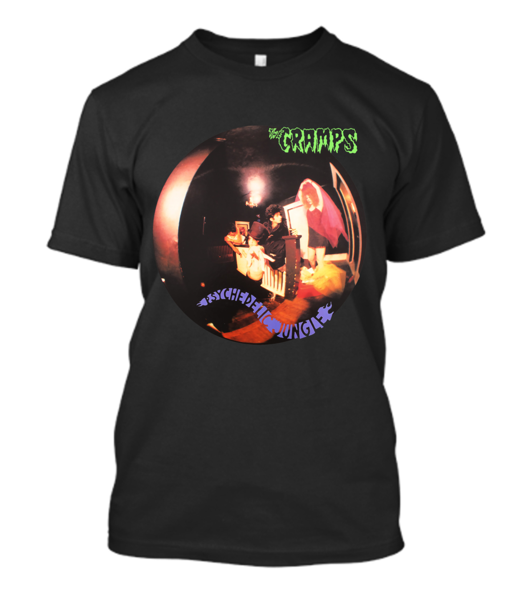 The Cramps Psychedelic Jungle Scene With Colorful Fisheye Lens Photography T-Shirt