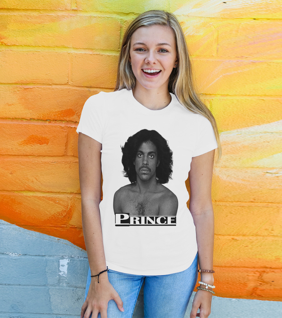 Prince Black And White Portrait T-Shirt