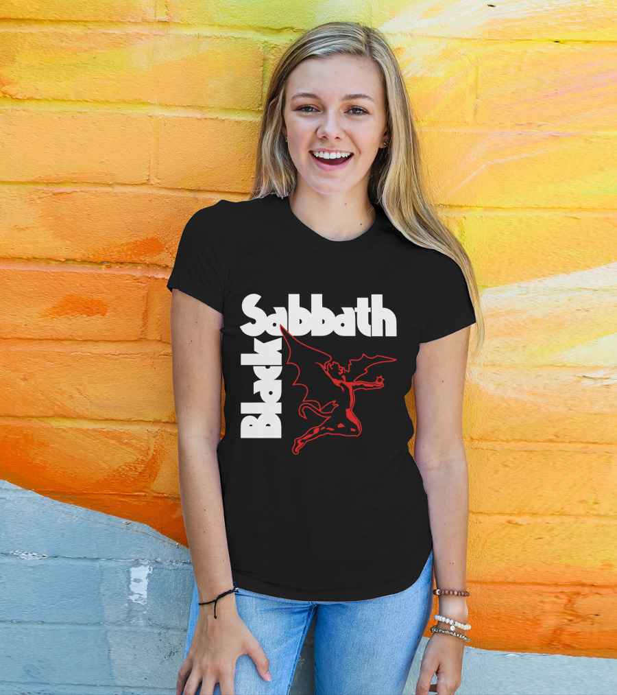 Black Sabbath Devil Logo Retro T-Shirt