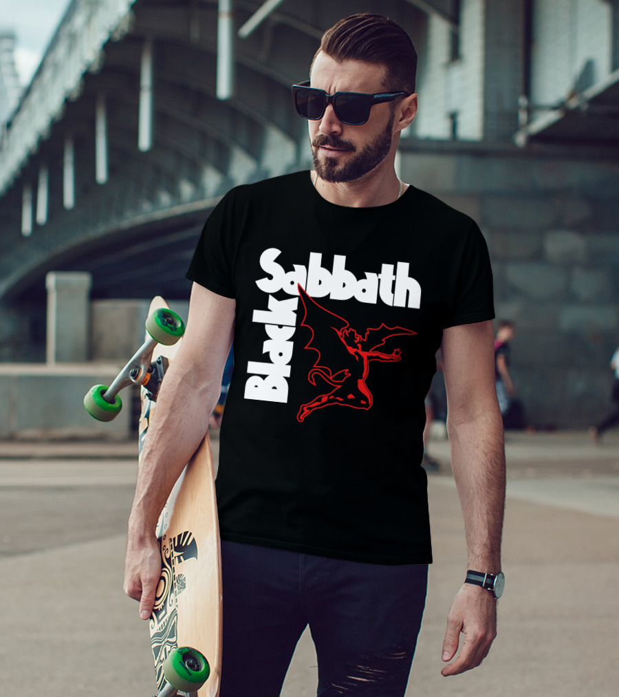 Black Sabbath Devil Logo Retro T-Shirt