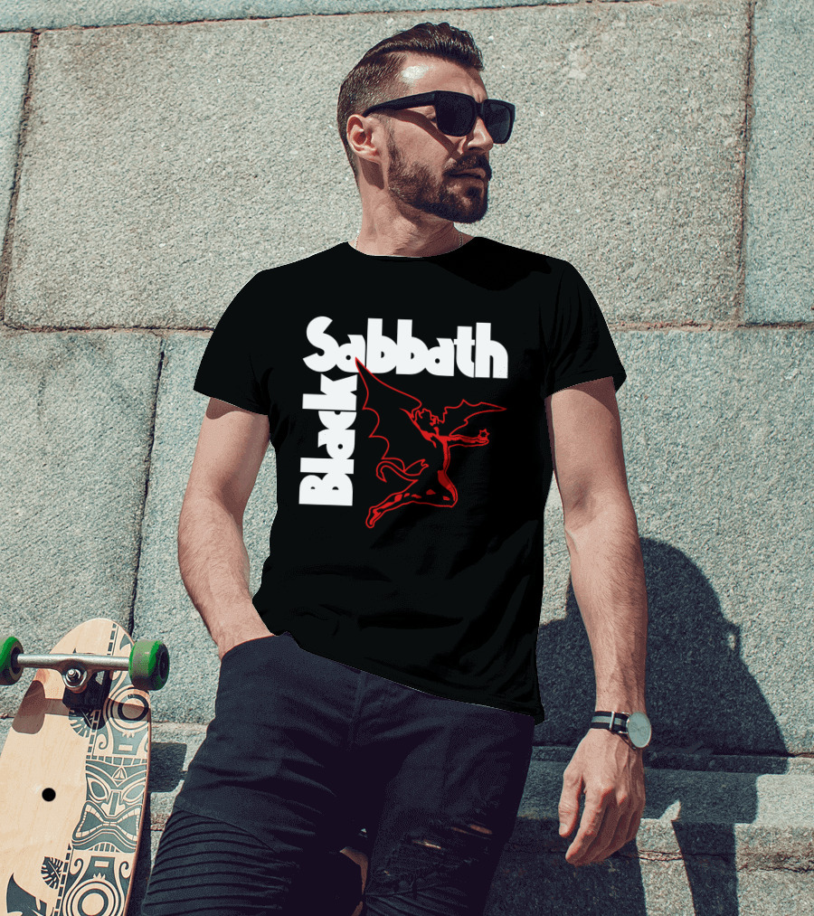 Black Sabbath Devil Logo Retro T-Shirt